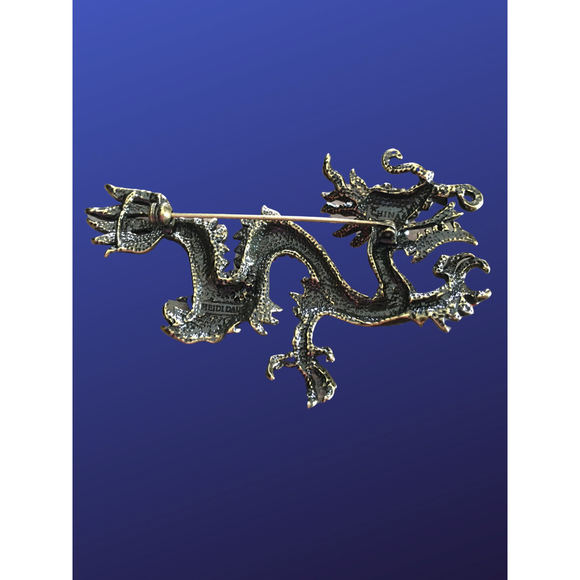 HEIDI DAUS “Shimmering Dragon” Pin Brooch, RETIRED/SOLD OUT, SIGNED, NWOB - Picture 3 of 6
